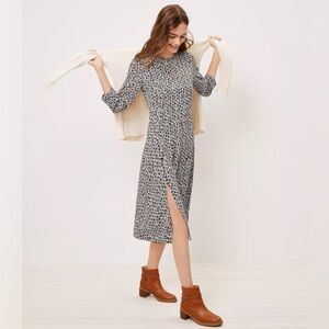 Loft Petite 12 midi dress with slit